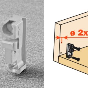 LINEABOX - ENGANCHE FRONTAL Y POSTERIOR DE ATORNILLAR. TORNILLOS PARA FRONTAL DE MADERA INCLUIDOS ø 3,5 x 20MM