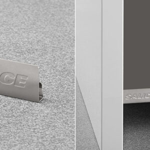 LINEABOX - PLACA EN ACERO LOGO SALICE PARA CAJON