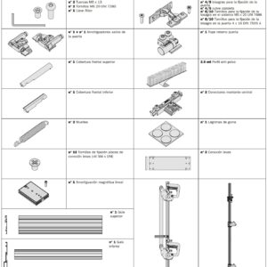 EXEDRA - KIT IZQUIERDO PARCIALMENTE ENSAMBLADO 500 - 700 xH2231-2500 L + COL.C.P.A