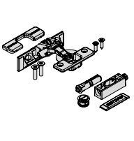 EXEDRAS - SET 4 BISAGRA PUSH, TORNILLO Y 1 PULSADOR - CONTRAPULSADOR NIQUELADO
