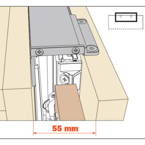 EXEDRA - OPCIONAL CONECTORES PARA COLGAR LATERAL FALSO